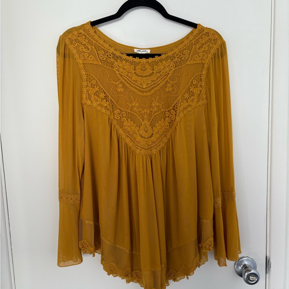 Ultra Pink Yellow Gold Embellished Long Sleeve Blouse